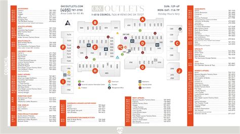 okc outlet mall stores map.